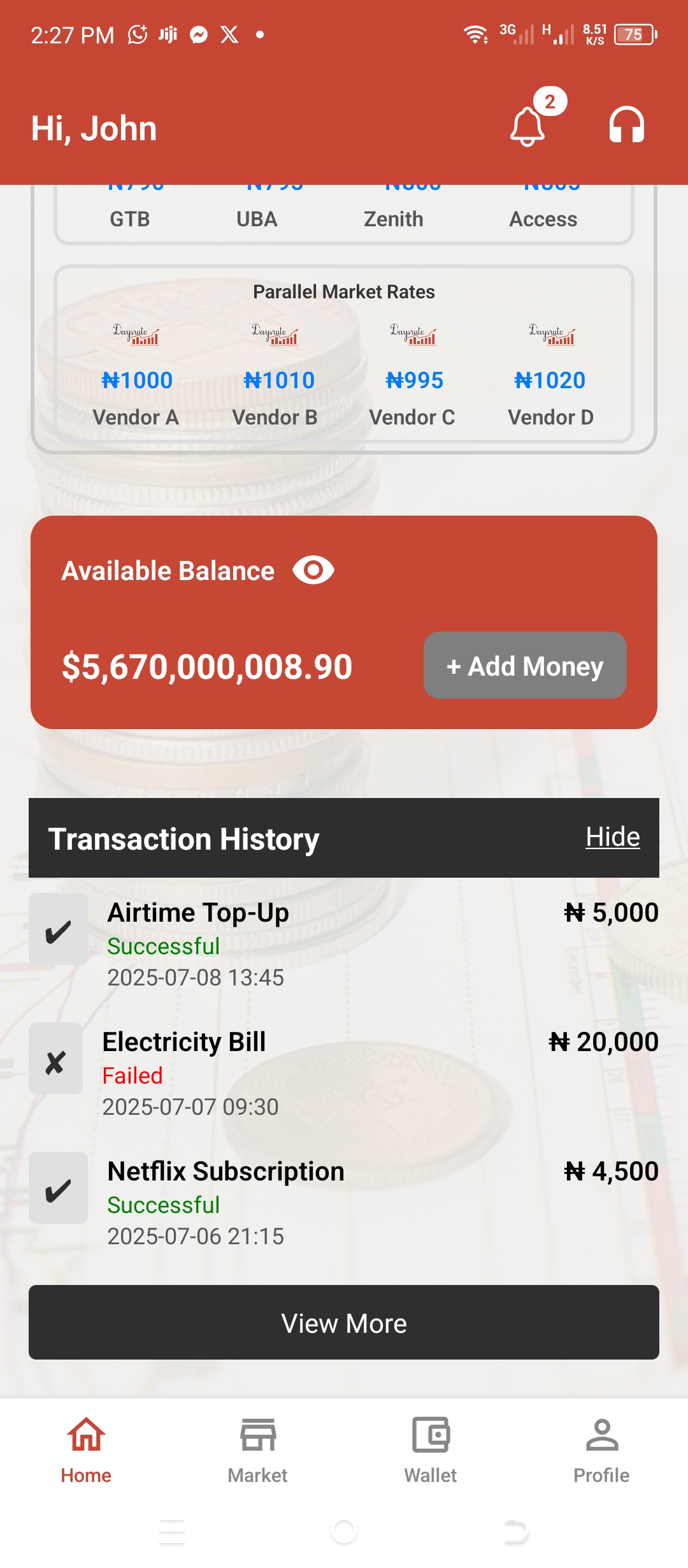 Daysrate Mobile App